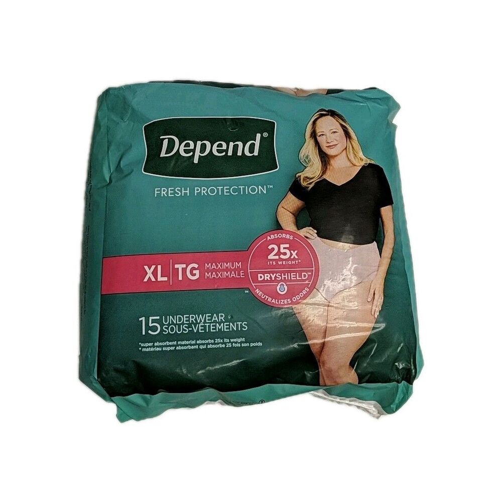 NEW Depend Fresh Protection Incontinence Underwear for Women XL 15 ct